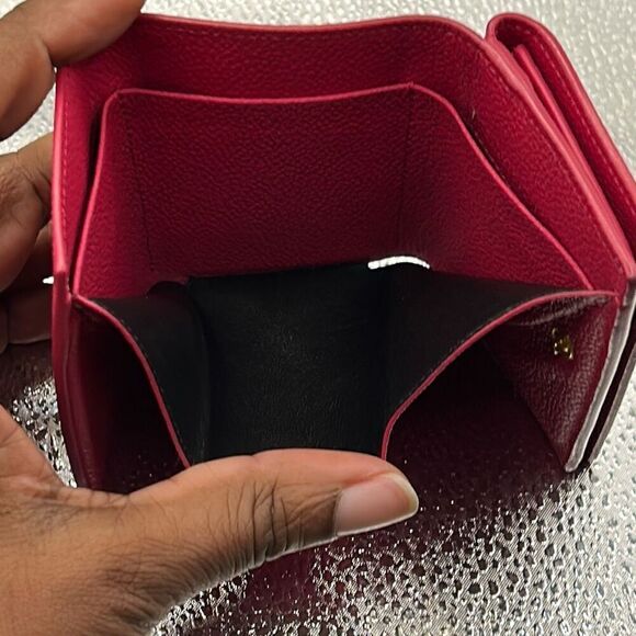 Saint Laurent Trifold Compact Mini Wallet Pink Leather Summer Luxury Minimalist - Picture 14 of 14